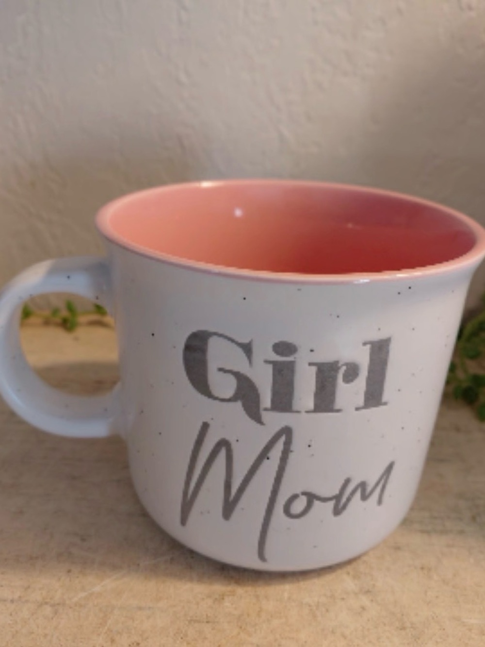 Coffee Mug with “Girl Mom”Written on the Outside, a Precious Heart Inside NWOT